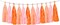 15PCS Pink Orange Peach DIY Tissue Tassel Garland Groovy Retro Party Tassel Banner Bunting Streamer for Girl Baby Shower Groovy Halloween Birthday Bridal Shower Nursery Classroom Wall Hanging Décor